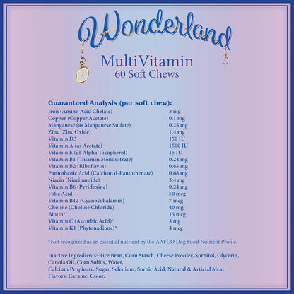 Masticables Blandos Multivitamínicos Para Perros 60 Unidades Sabor Tocino De Nogal