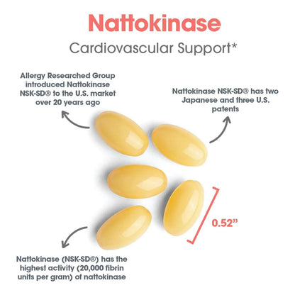 Nattoquinasa NSK SD 2000 FU 100mg 180 Capsulas Suplemento Cardiovascular