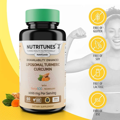 Curcumina Liposomal 1000 Mg Con Tecnología Novasol Máxima Absorción