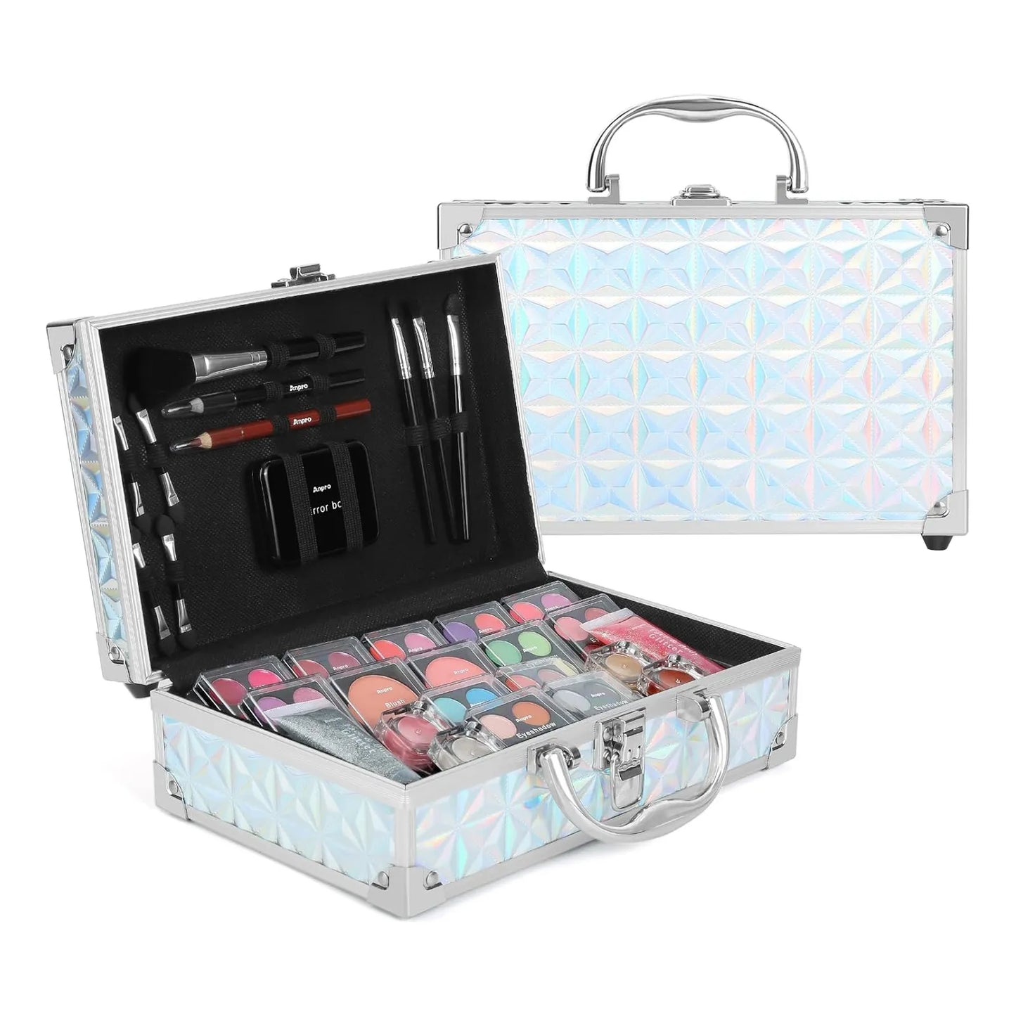 Estuche De Maquillaje Completo Con Brochas Y Lápices Labiales SOMOS IMPORTACIONES GOLD Kit Profesional