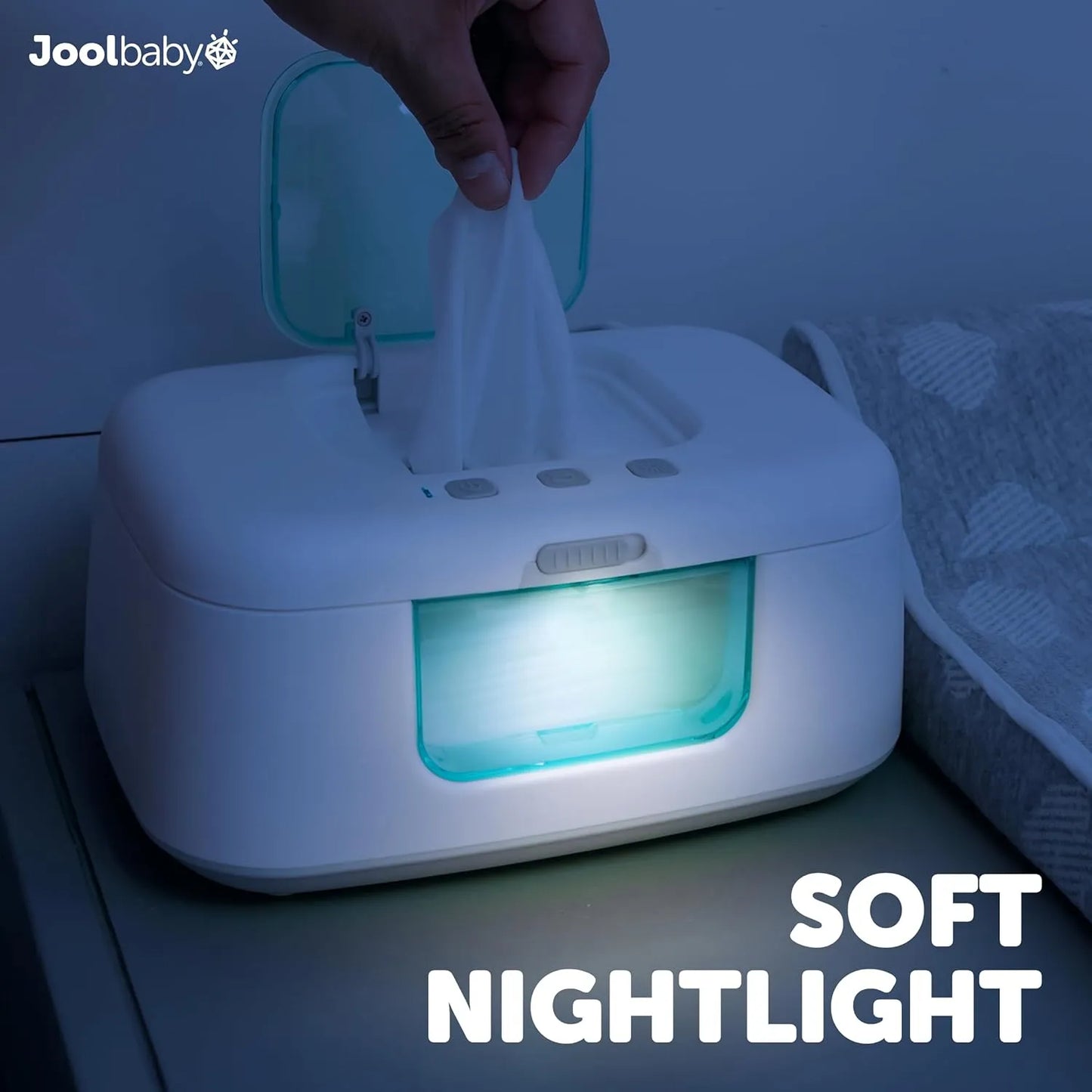 Calentador Y Dispensador De Toallitas Para Bebés Con Luz Led TinyBums Jool Baby