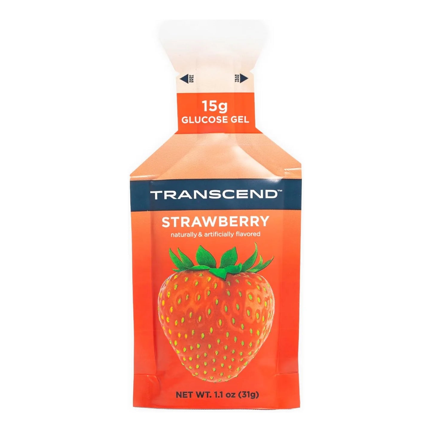 Gel De Carbohidratos Sabor Fresa Paquete De 10 Energía Rápida Sin Gluten