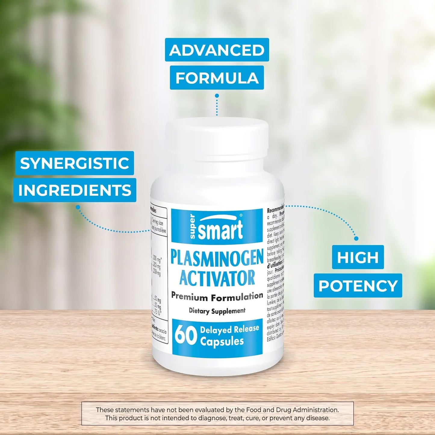 Activador De Plasminogeno Con Pterostilbeno Nattoquinasa Y Serrapeptasa 60 Capsulas