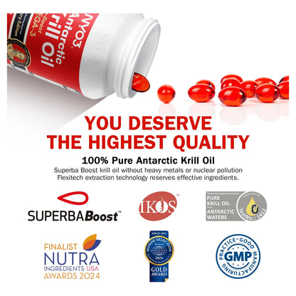 Aceite De Krill Antártico 1000mg 60 Cápsulas Blandas Omega 3 EPA DHA