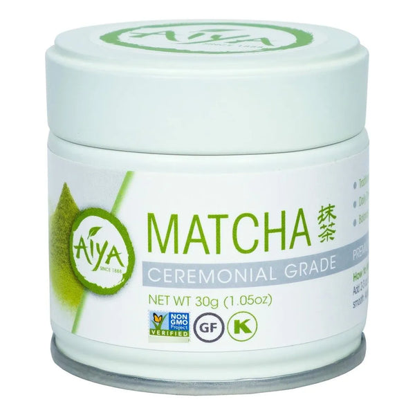 Aiya Auténtico Polvo De Té Verde Matcha Japonés Grado Ceremonial Lata 1.06 Oz