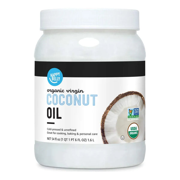 Aceite De Coco Virgen Orgánico 1280 Ml Marca Happy Be Hidratación Natural Para Piel Cabello Y Cocina