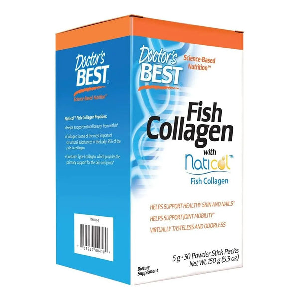 Colageno De Pescado Naticol Para Piel Uñas Y Articulaciones Doctor's Best 30 Barras