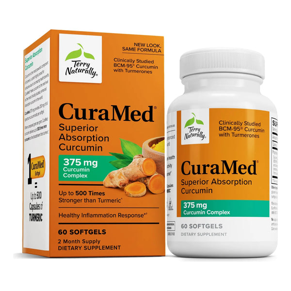 CuraMed 375 Mg Antioxidante Cerebral Con Aceite Esencial De Curcuma Suplemento Dietético