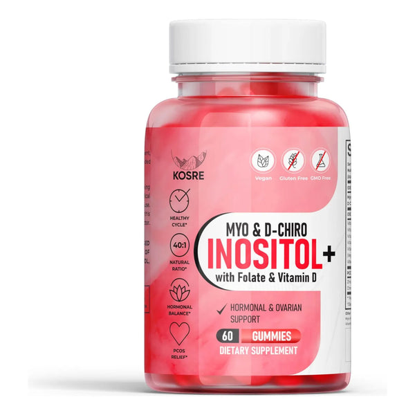 Gomitas De Mio Inositol Y D Chiro Inositol Con Folato Y Vitamina D3 Soporte Hormonal Y Metabólico