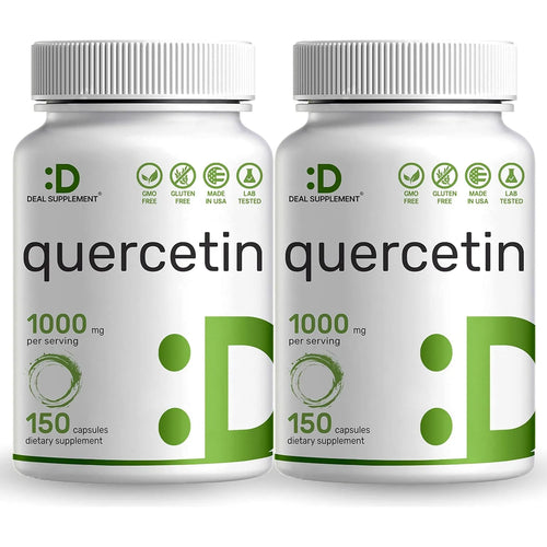 Quercetina 1000 Mg 300 Capsulas Antioxidante Soporte Inmunologico