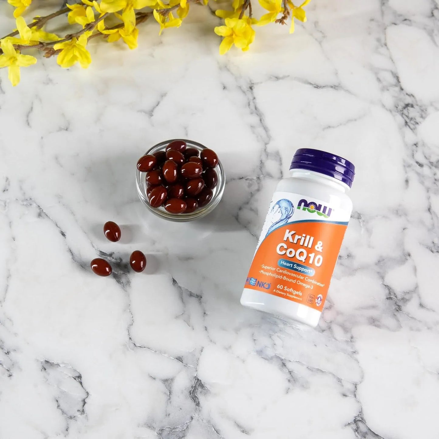 Omega 3 Krill Y Coq10 60 Capsulas Blandas Soporte Cardiaco Now Foods
