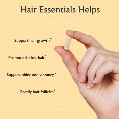 Alaya Hair Essentials Suplemento Capilar Con Biotina Queratina Y Acido Folico Para Cabello Fuerte Y Brillante
