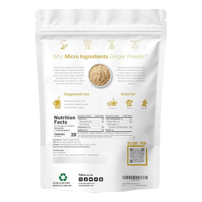Polvo De Jengibre Organico Premium 2 Lb Especia Pura Para Cocinar Y Te