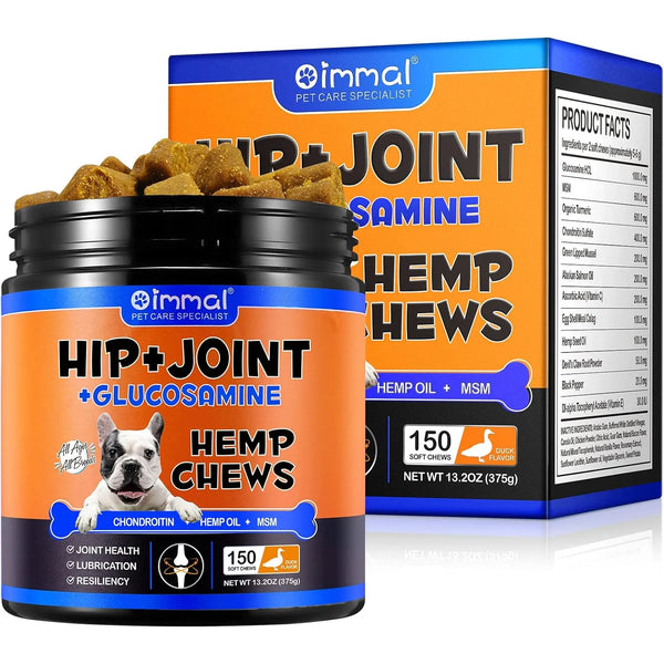 Glucosamina Masticables Para Perros Cadera Articulaciones 150 Tabletas Sabor Pato