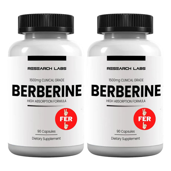 Berberina Clínica 1500mg Alta Absorción 180 Cápsulas Soporte Metabólico Y Cardíaco