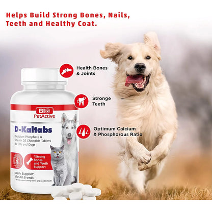 Vitamina D3 Calcio Masticable Para Perros Y Gatos 84 Tablas D-Kaltabs