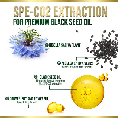 Capsulas De Aceite De Semilla Negra 1000 Mg Antioxidante Prensado En Frio Vegano