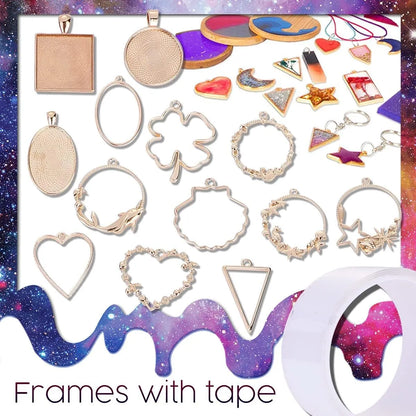 Kit Resina Epoxi Principiantes Moldes Silicona Luz UV Joyas Personalizadas