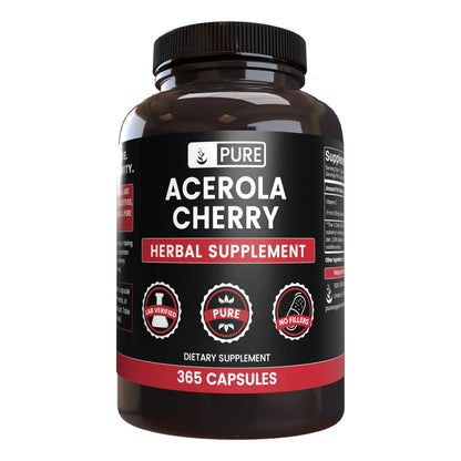 Cápsulas De Cereza De Acerola 365 Unidades Puras Y Naturales
