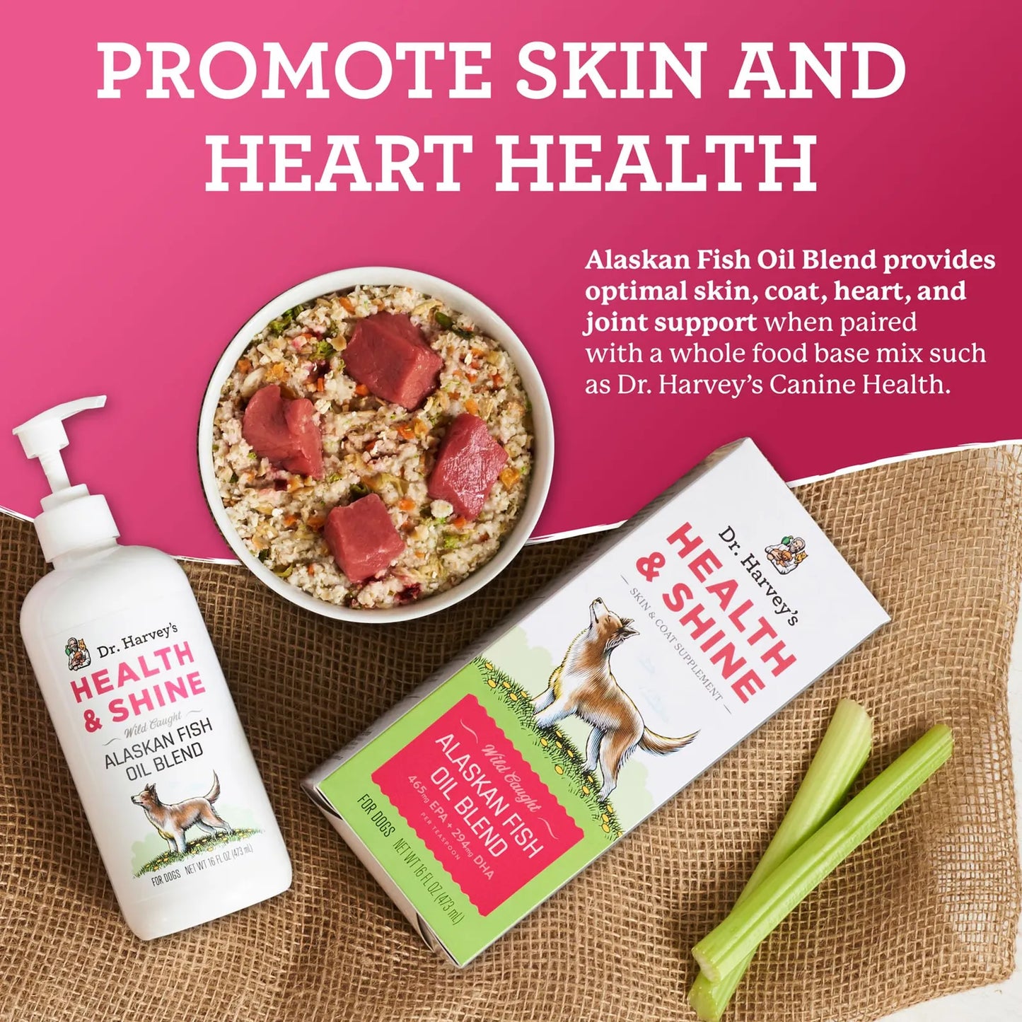 Aceite De Salmon Y Krill Para Perros Dr Harveys Health Shine 16 Oz