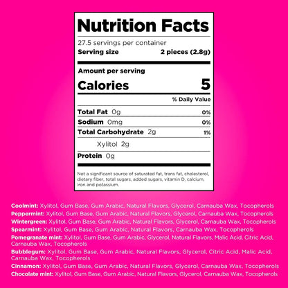 Chicles Pur 100 Xilitol Veganos Sin Azucar 55 Unidades Surtidas