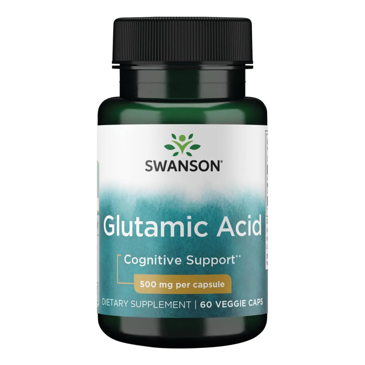 Aminoacido Acido Glutamico 500 Mg 60 Capsulas Vegetales Salud Cognitiva