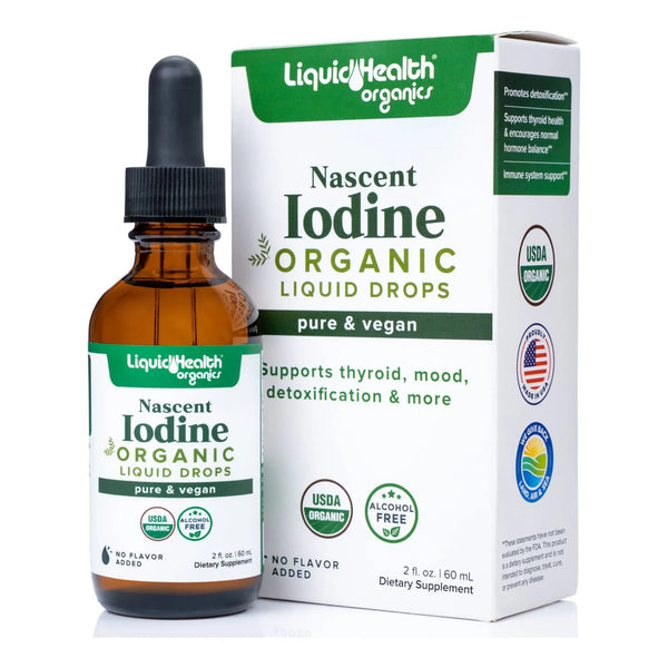 Gotas De Yodo Liquido Organico Apoyo Tiroideo E Inmunologico Vegano
