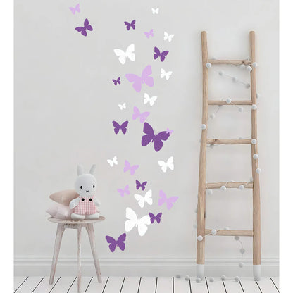 Mariposas Tatuajes De Pared Niñas Pegatinas Decorativas Coloridas Y Reutilizables