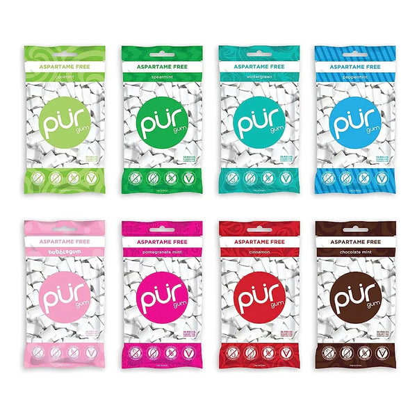 Chicles Sin Azúcar Veganos Sabor Variedad Pack De 8 Frescura Natural Xilitol