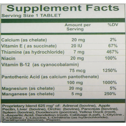 Nivel De Núcleo Suprarrenal 120 Cápsulas 500 Mg Nutri West Apoyo Hormonal