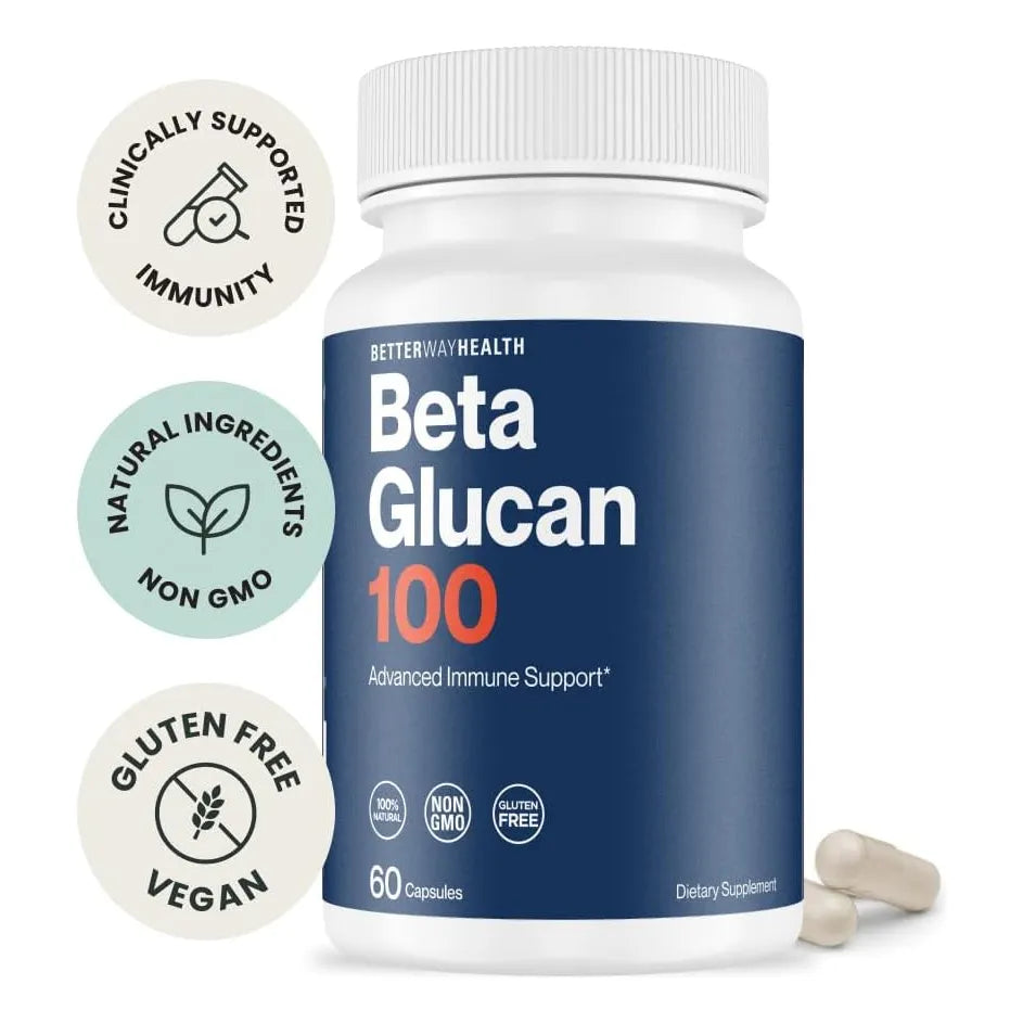 Beta Glucano 100 Mg Puro Refuerzo Inmunologico Clinico Eficaz 60 Capsulas