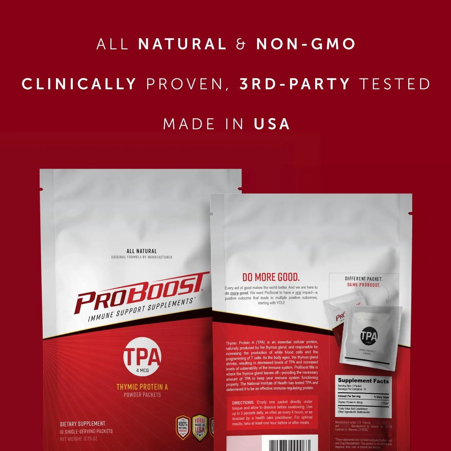 Proteina De Timo En Polvo 4 Mcg TPA Apoyo Inmunologico Natural Sin OMG
