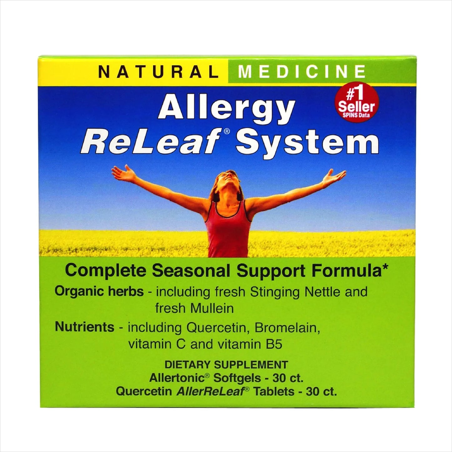 Sistema Allergy ReLeaf Suplemento Natural Para Alergias Estacionales 30 Capsulas
