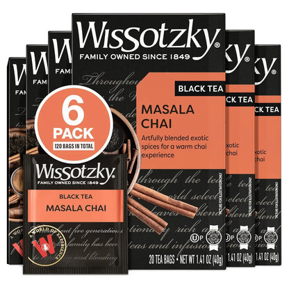 Té Negro Masala Chai Wissotzky 120 Bolsas Antioxidante Aromático