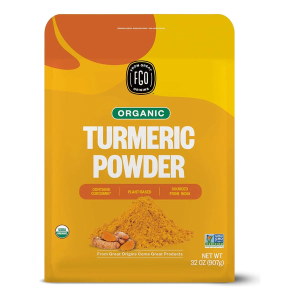 Cúrcuma Orgánica En Polvo Con Curcumina 100 Cruda 2 Libras Importada De India