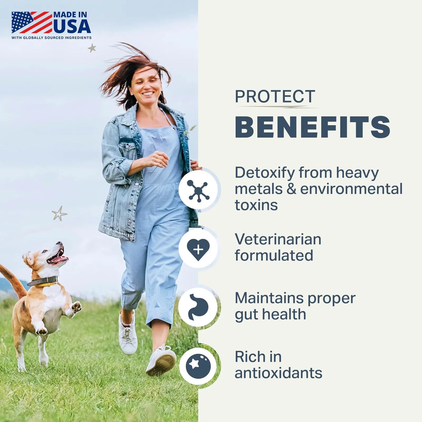 Probióticos Para Perros Con Prebióticos Antioxidantes Desintoxicación Salud Intestinal Four Leaf Rover Protect