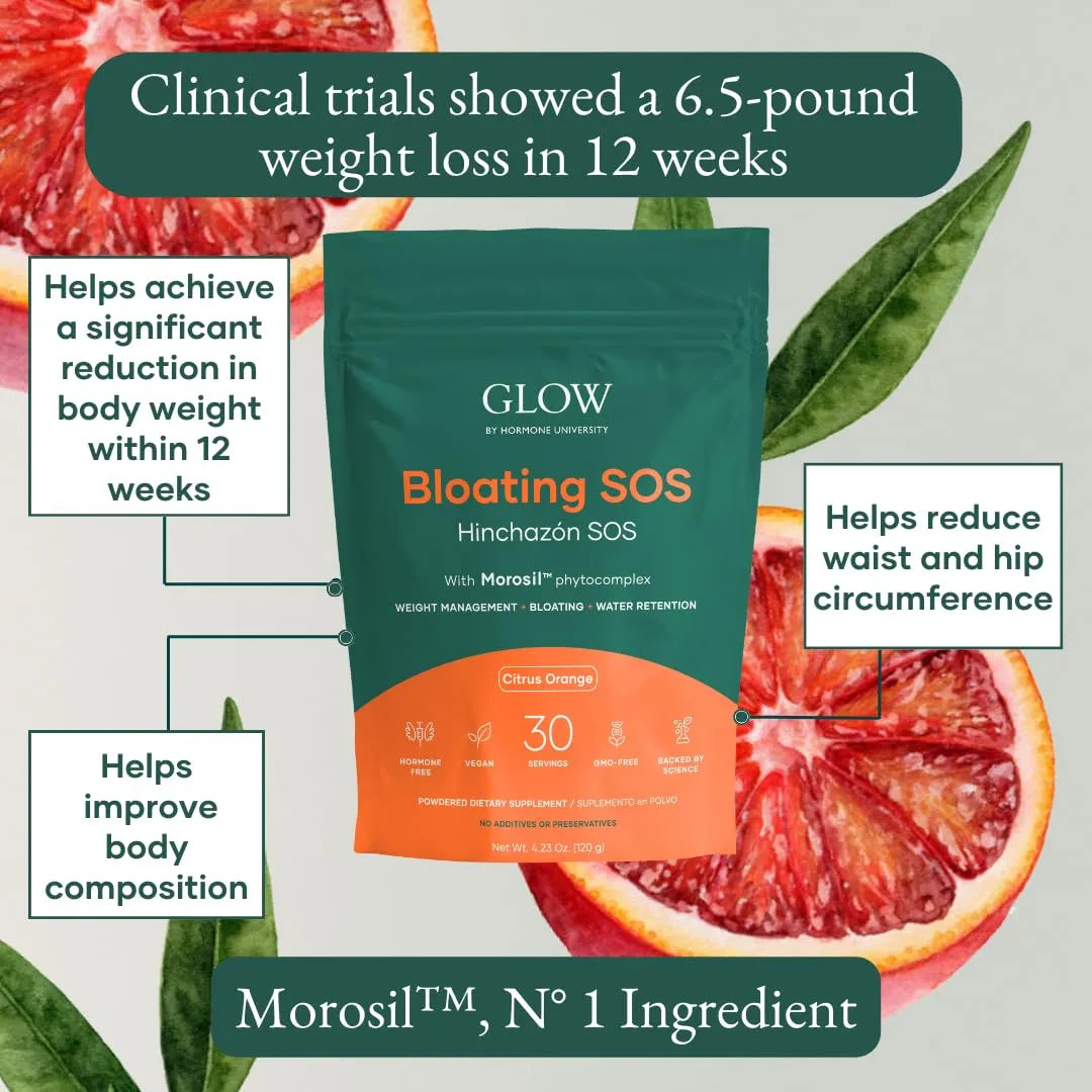 Glow Bloating SOS Powder Alivio Hinchazón Metabolismo Salud Intestinal