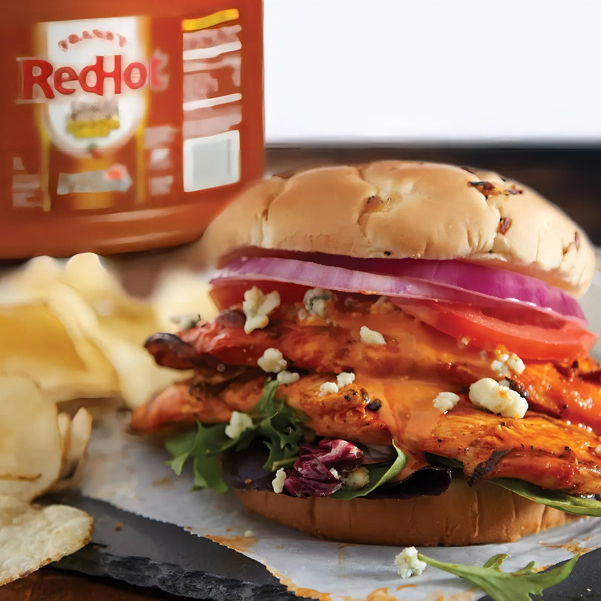 Salsa De Búfalo Franks RedHot 128 Oz Sabor Profesional Textura Gruesa
