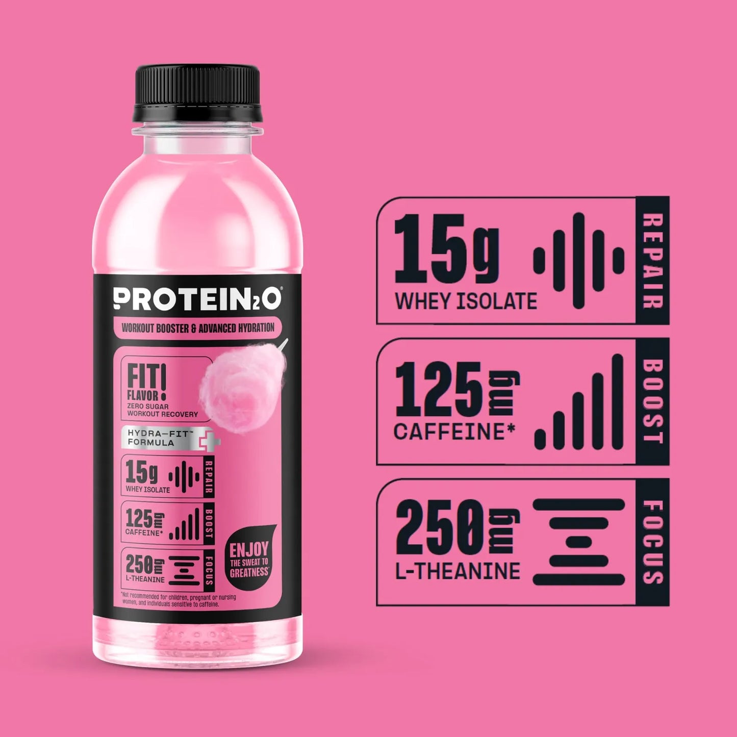 Bebida Hidratante De Proteina De Suero 500 Ml Con Energia Y Enfoque Sin Azucar
