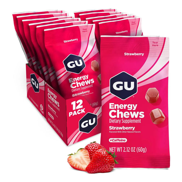 Gomitas Energéticas De Fresa Con Electrolitos 20 Mg Cafeína GU Energy