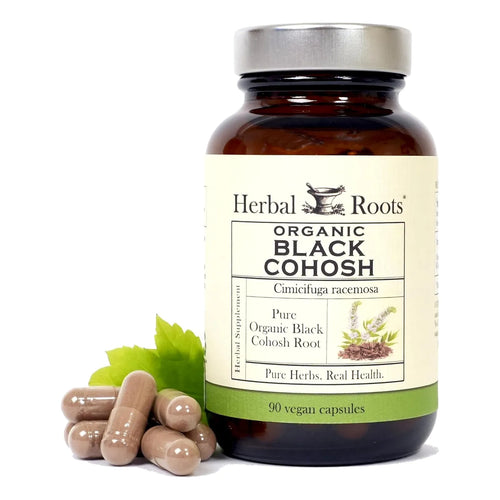 Raiz De Cohosh Negra Organica 600 Mg 60 Capsulas Alivio Menopausia Vegano