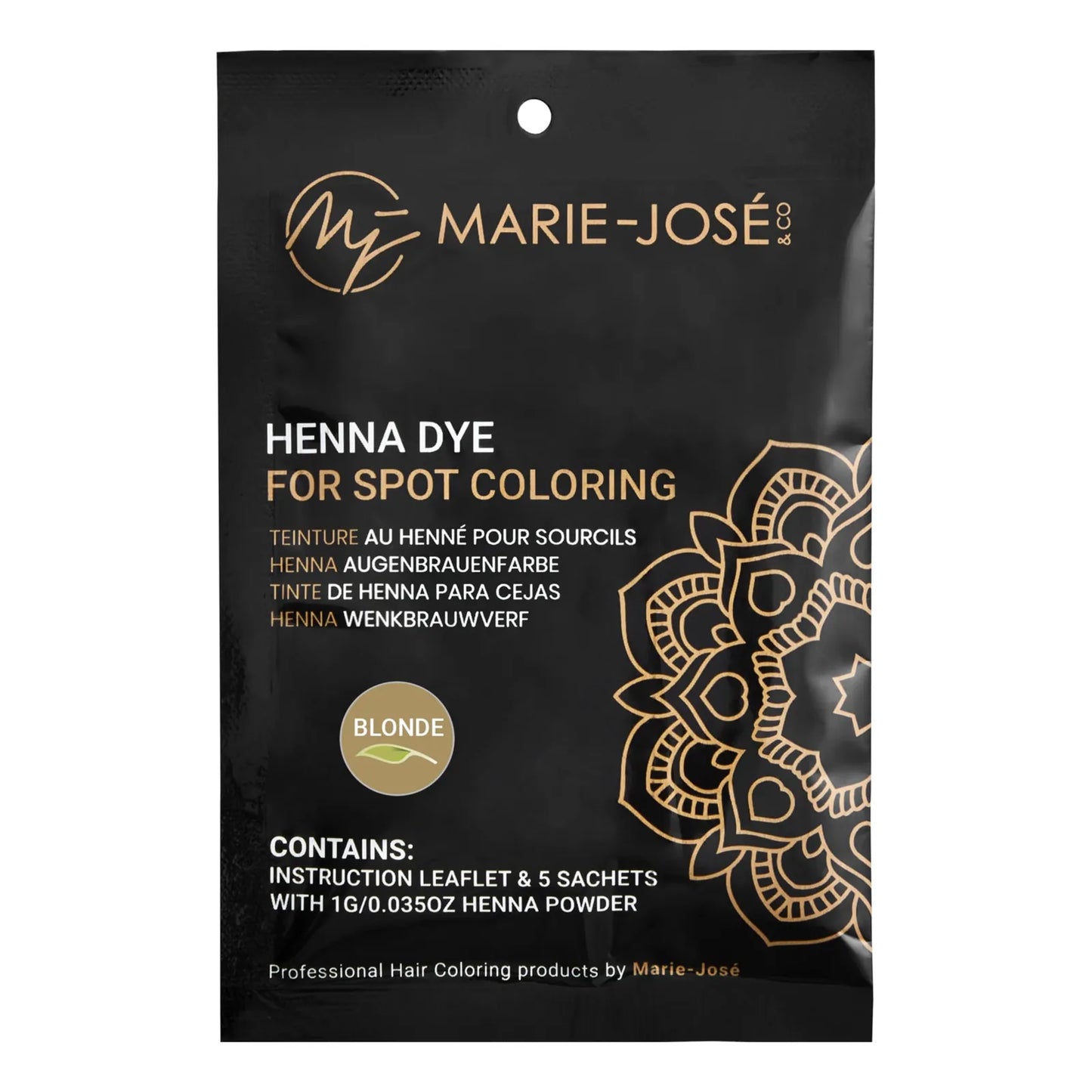 Juego De Tintes De Henna Profesional 50 Aplicaciones Color Duradero Natural