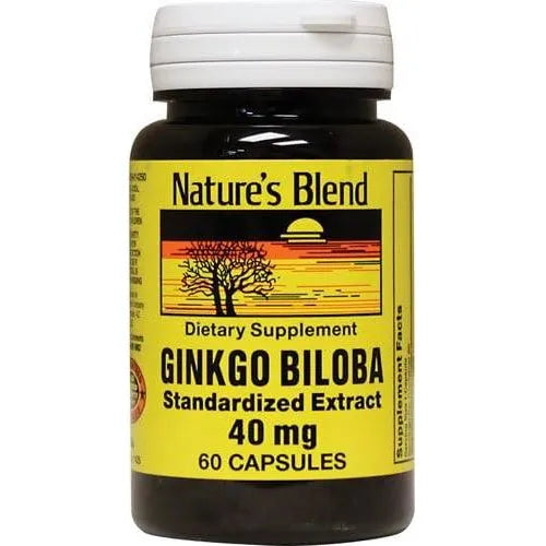 Ginkgo Biloba 40 Mg 60 Caps Energia Y Concentracion Natures Blend