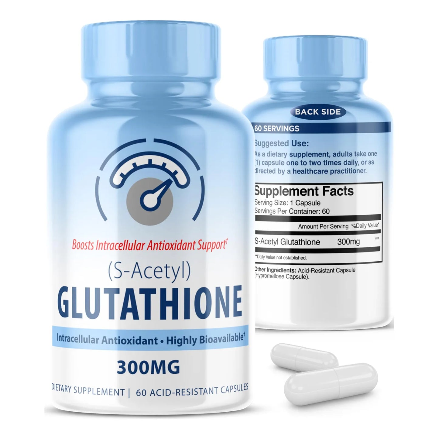 S Acetil L Glutation 300mg Capsulas Antioxidante Para Higado Y Piel 60 Caps