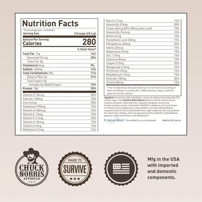 Batido Nutricional Completo Basecamp Sabor Chocolate 18g Proteína Plantas
