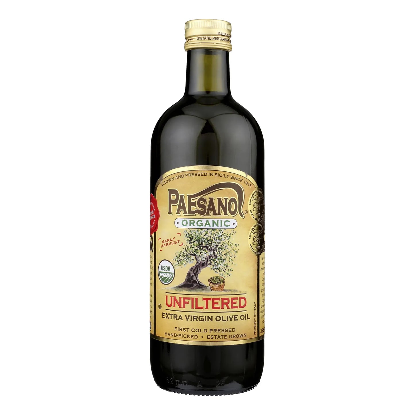 Aceite De Oliva Extra Virgen Paesano Sin Filtrar 1 Litro Orgánico Y Rico En Antioxidantes