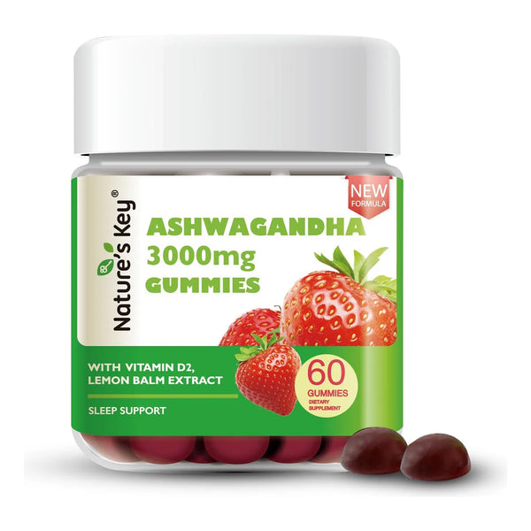 Gomitas Ashwagandha 3000 Mg Con Vitamina D2 Alivia Estres Y Mejora El Sueño