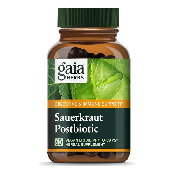 Chucrut Postbiótico Natural Gaia Herbs 60 Cápsulas Veganas Salud Intestinal E Inmunológica