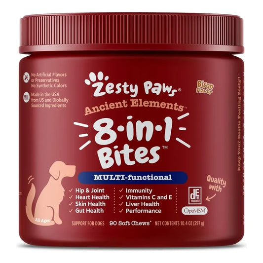 Zesty Paws Multivitamínico Para Perros Suplemento Nutricional Con Vitaminas Y Minerales