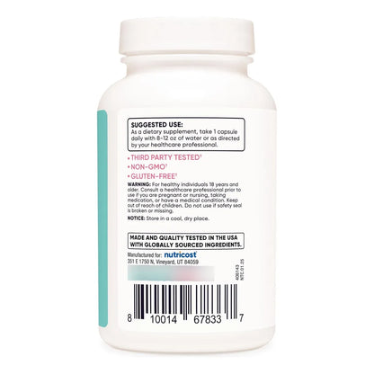 Suplemento DIM 400 Mg Con Dong Quai Y Cohosh Negro 120 Cápsulas Vegano